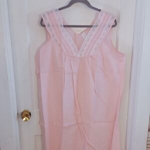 Blush Lace Detail Chemise Sleeveless Night Gown Size XxXlarge